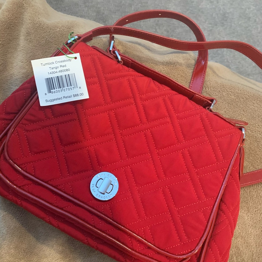 NEW Vera Bradley Turnlock Crossbody Bag